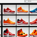 **A vibrant social media feed showcasing Nike products, with an emphasis on user engagement and brand awareness. Focus on dynamic action shots and visually appealing designs.**